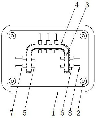 Air seat fixing device