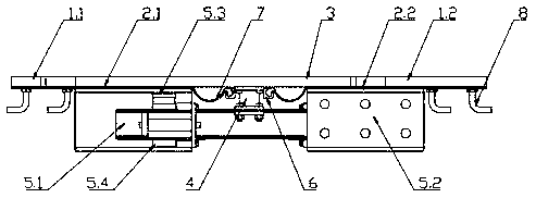 Broach type bridge telescopic device and construction method thereof