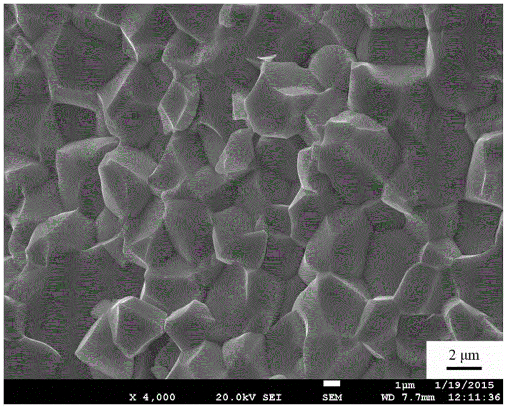 A niobium-nickel-lead zirconate titanate piezoelectric ceramic doped with manganese lead antimonate