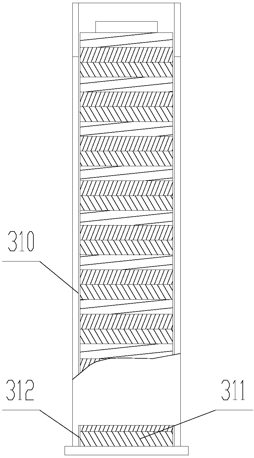 A kind of tiling device and tiling production system