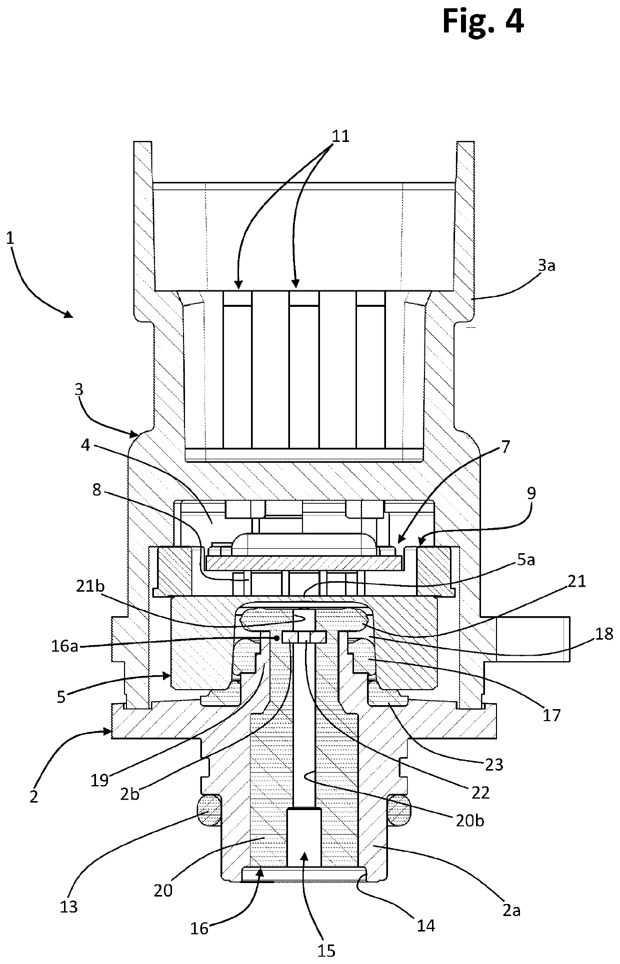 Pressure sensor including overmolded element(s) for securing positioning