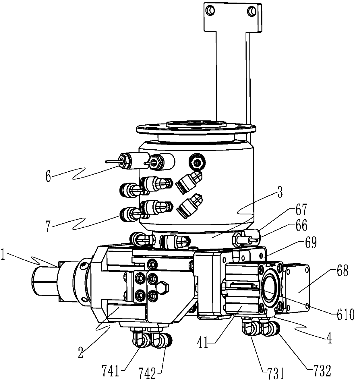 Grinding and polishing robot clamp system capable of being switched between 0-degree working state and 90-degree working state and using method thereof