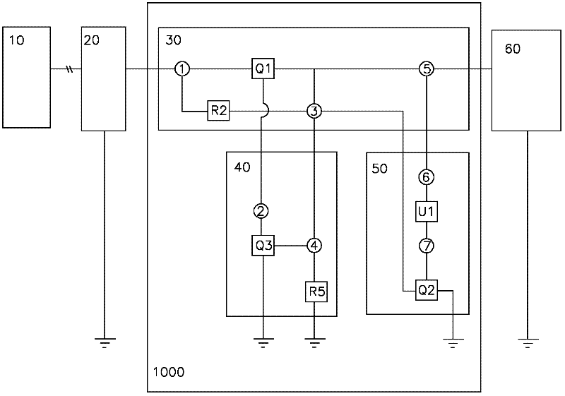 Current conduction mode switching regulation voltage limiting circuit for current source power supply system of circuit breaker