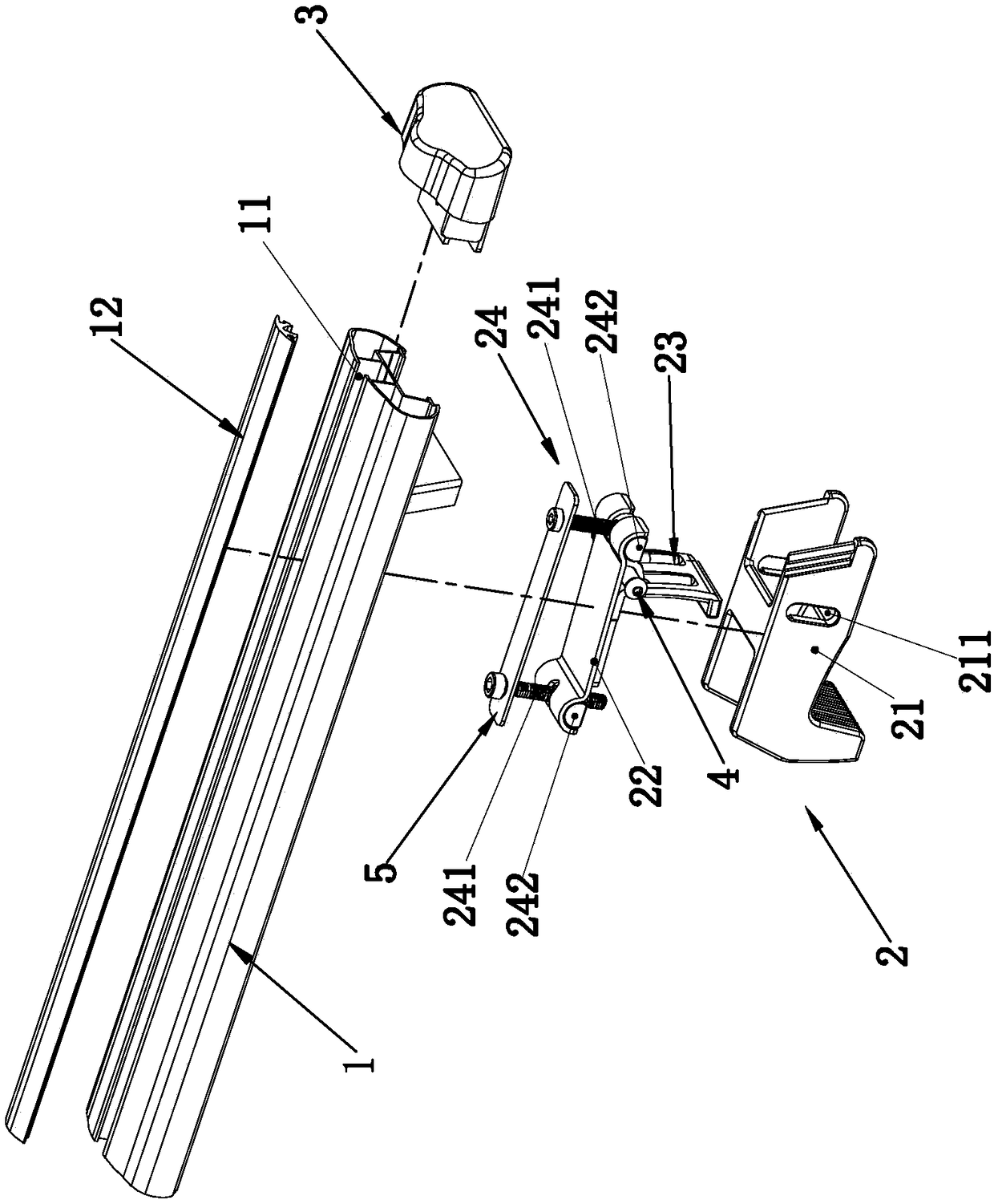 Vehicle-mounted luggage rack crossbar assembly