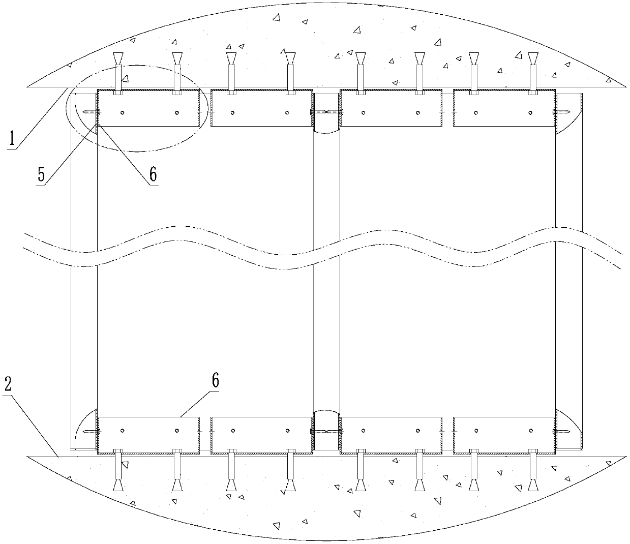 Assembled wall body with built-in ceiling and floor keel connecting element