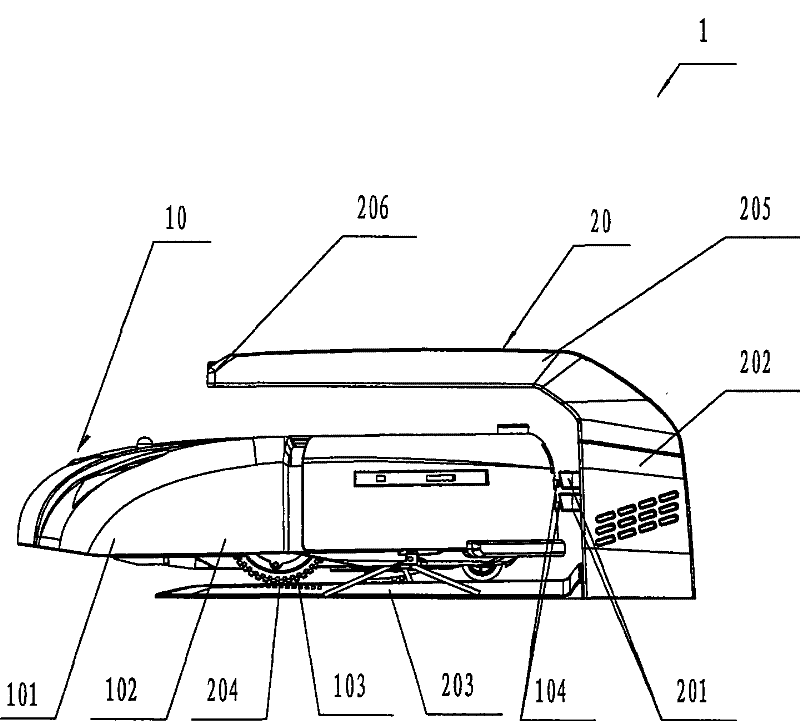 Ground processing system and method for contacting joint of ground processing equipment and charging stand