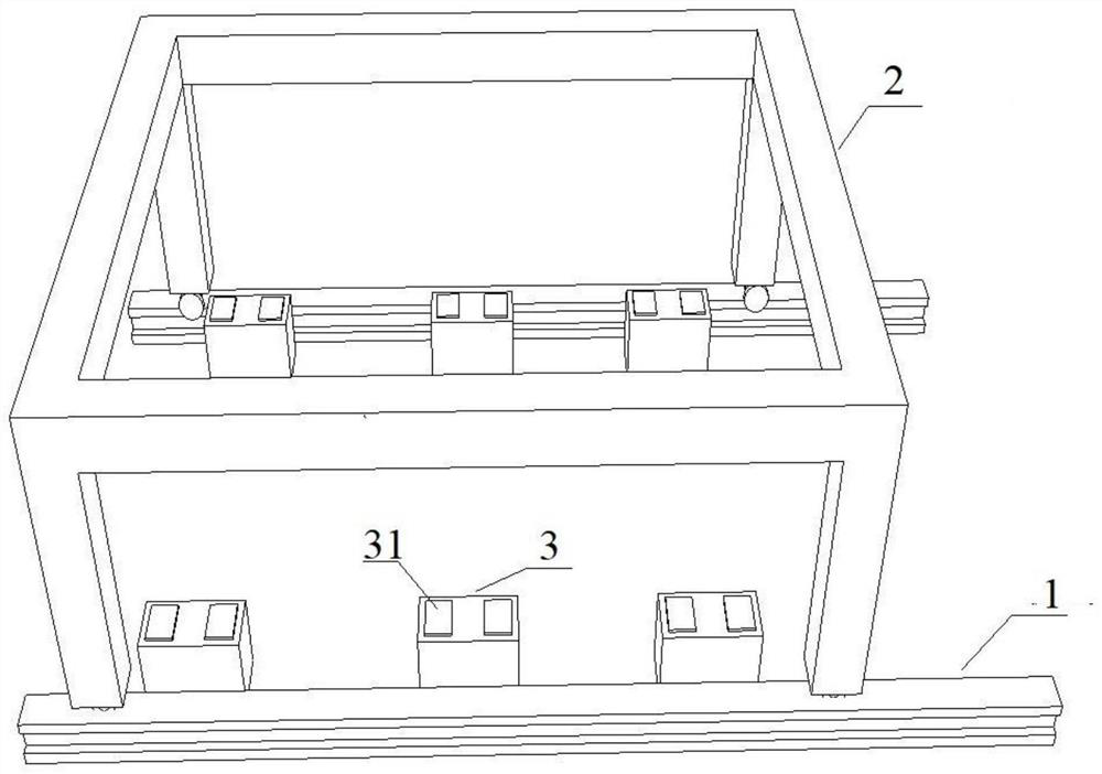 Long-distance continuous roller way rapid installation device and installation method