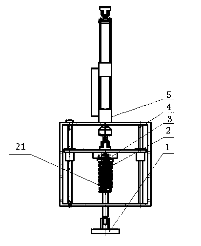 Fatigue test device of automobile sliding column assembly and experiment method thereof