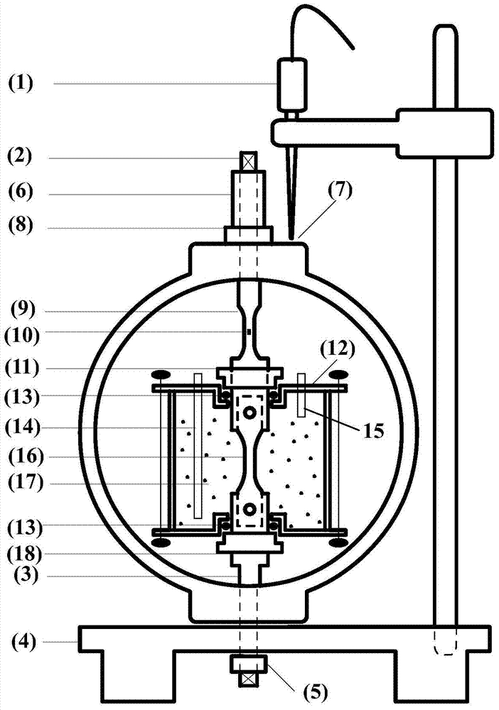 Constant-load stress corrosion testing device of small test sample and testing method thereof