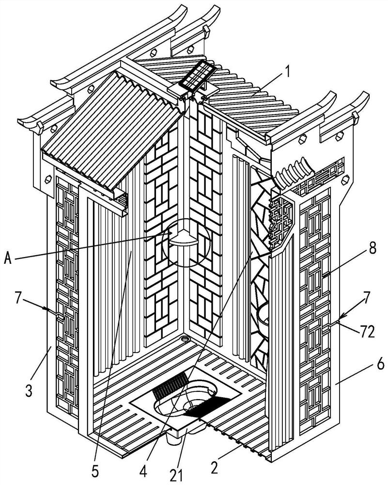 Rotational molding toilet room