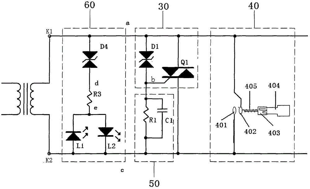 Open circuit protective circuit for secondary side output circuit of current transformer