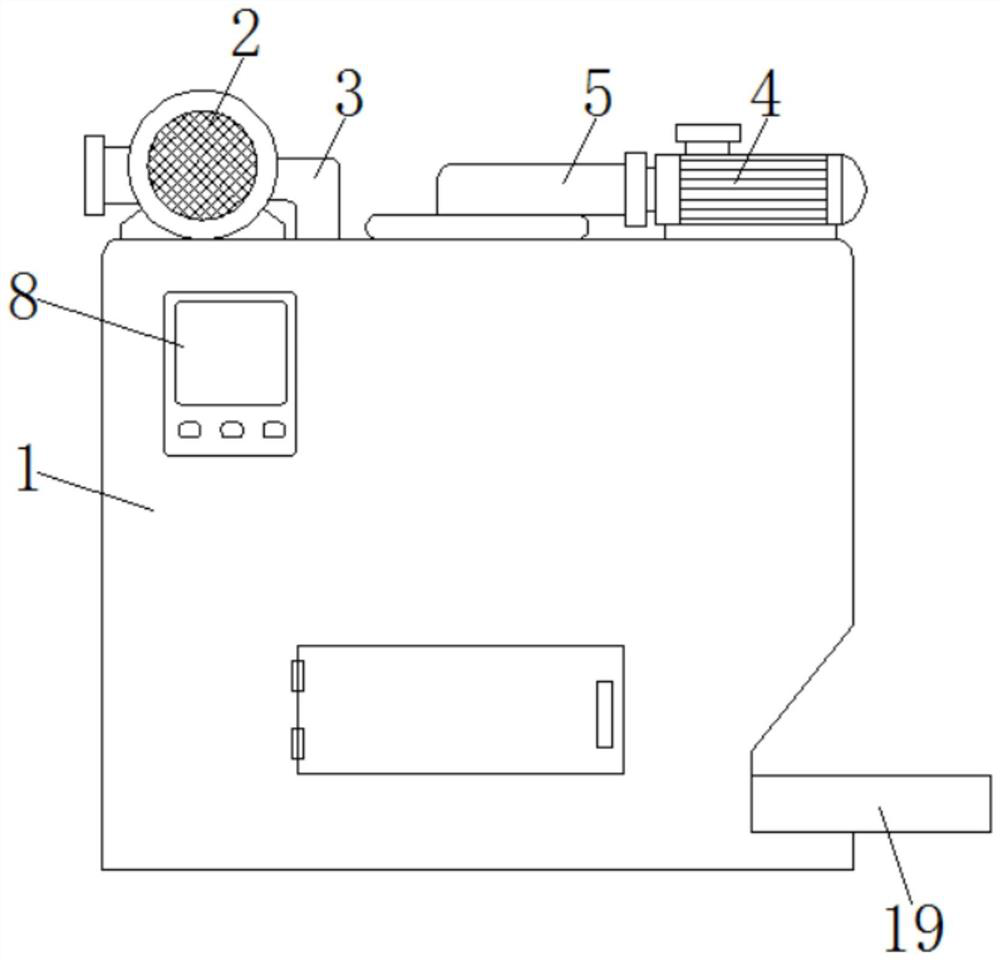 An earthwork excavation dust treatment device for road construction