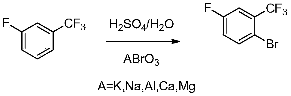 Method for preparing 2-bromine-5-fluorobenzotrifluoride