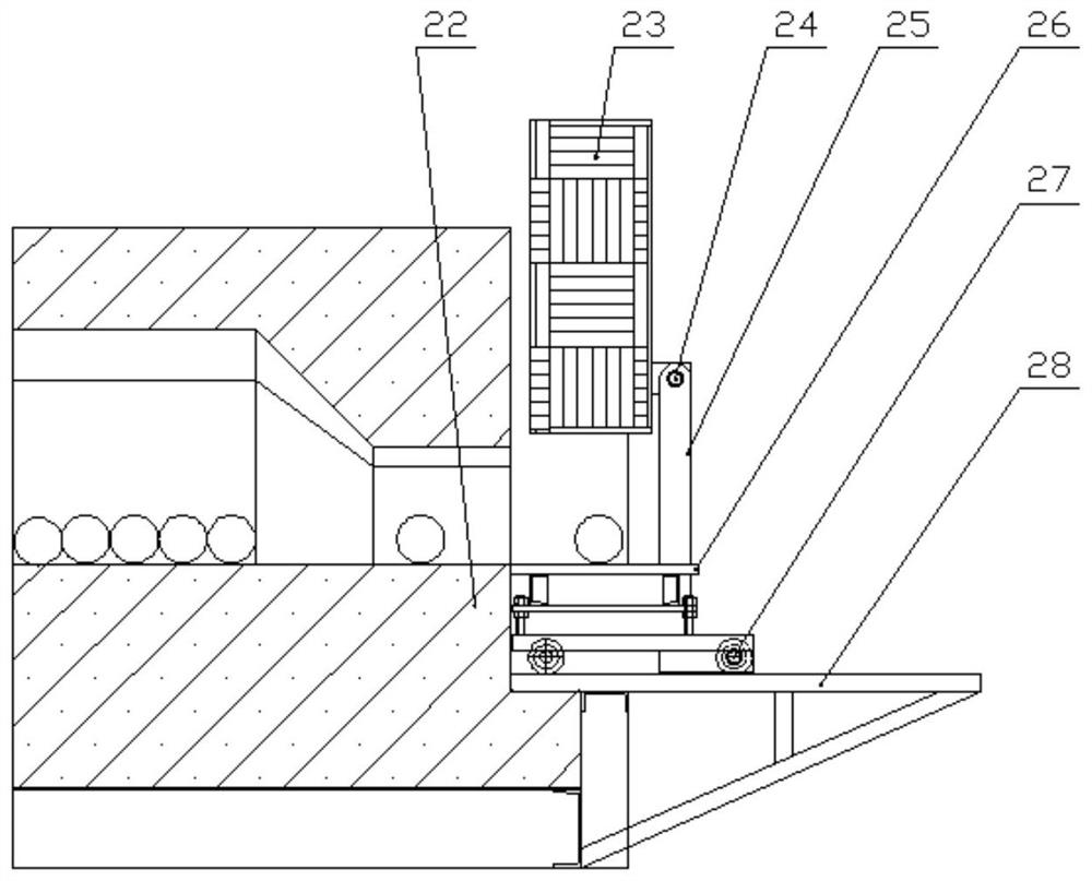 Furnace mouth bottom automatic protection device