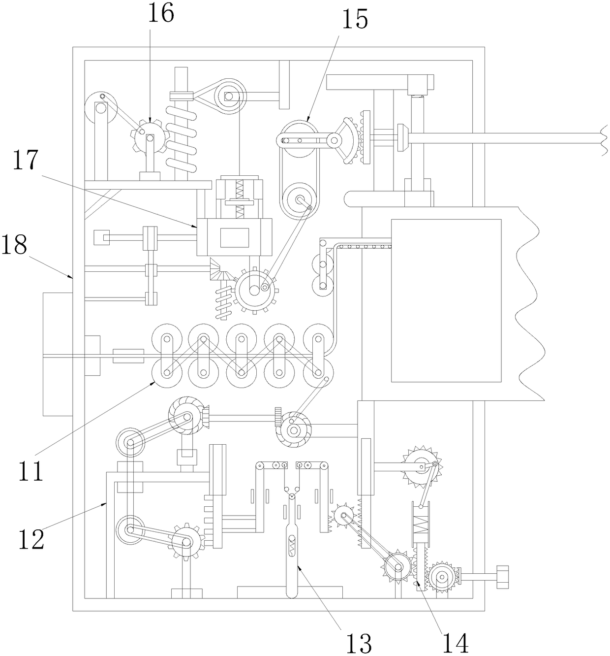 Displayer with supporting columns and orifices