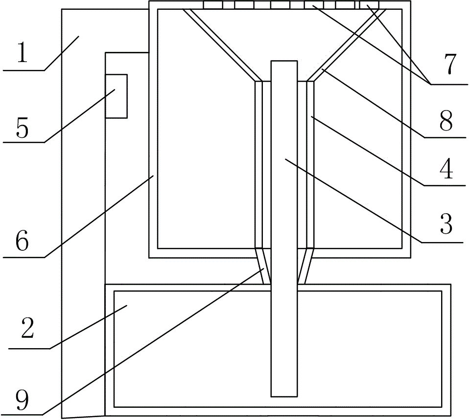 Refreshing liquid timed volatilization device provided with liquid guide bar