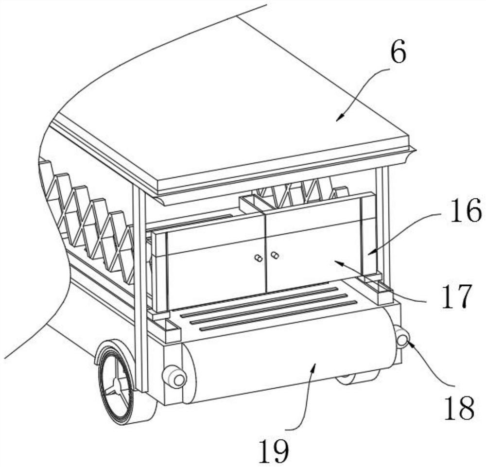 Three-wheeled electric vehicle with adjustable container