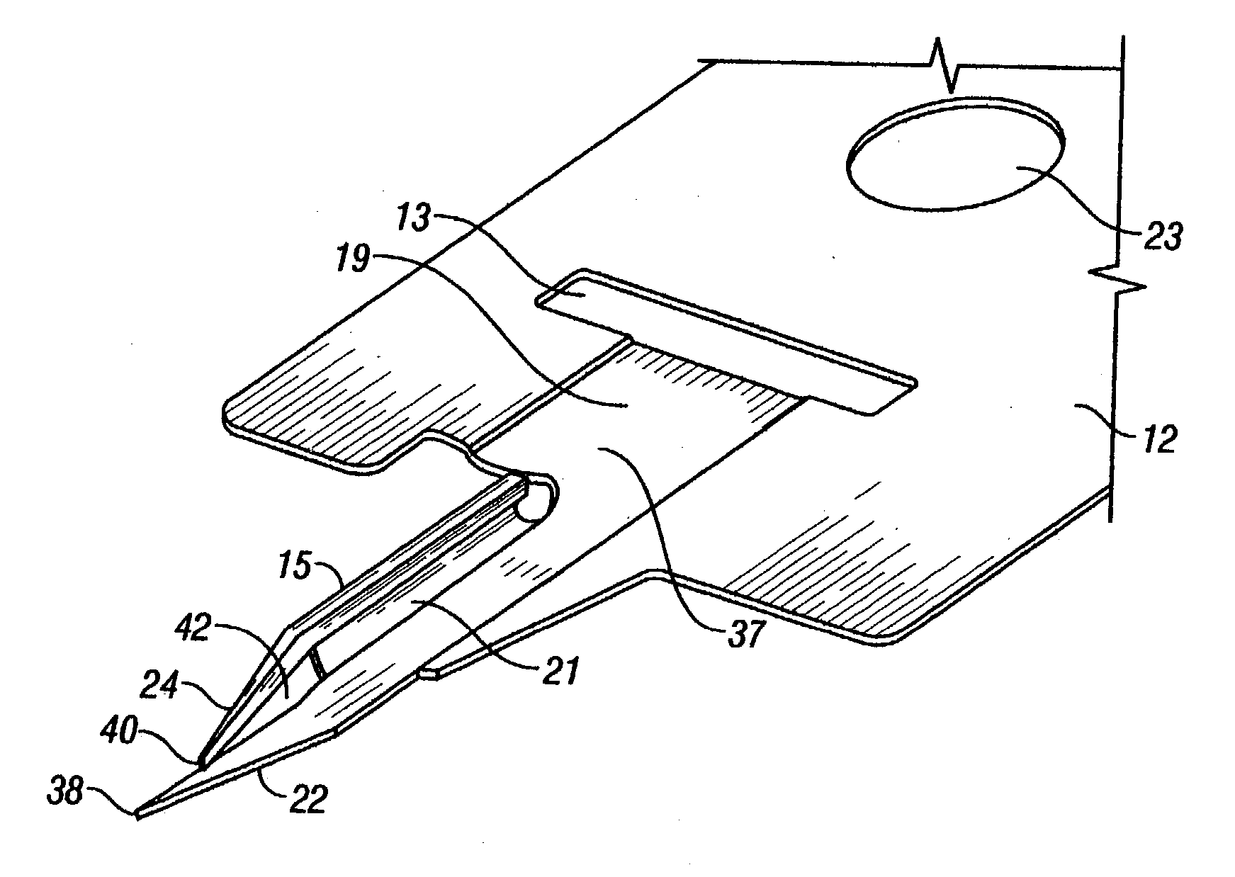 Method of analyte measurement using integrated lance and strip