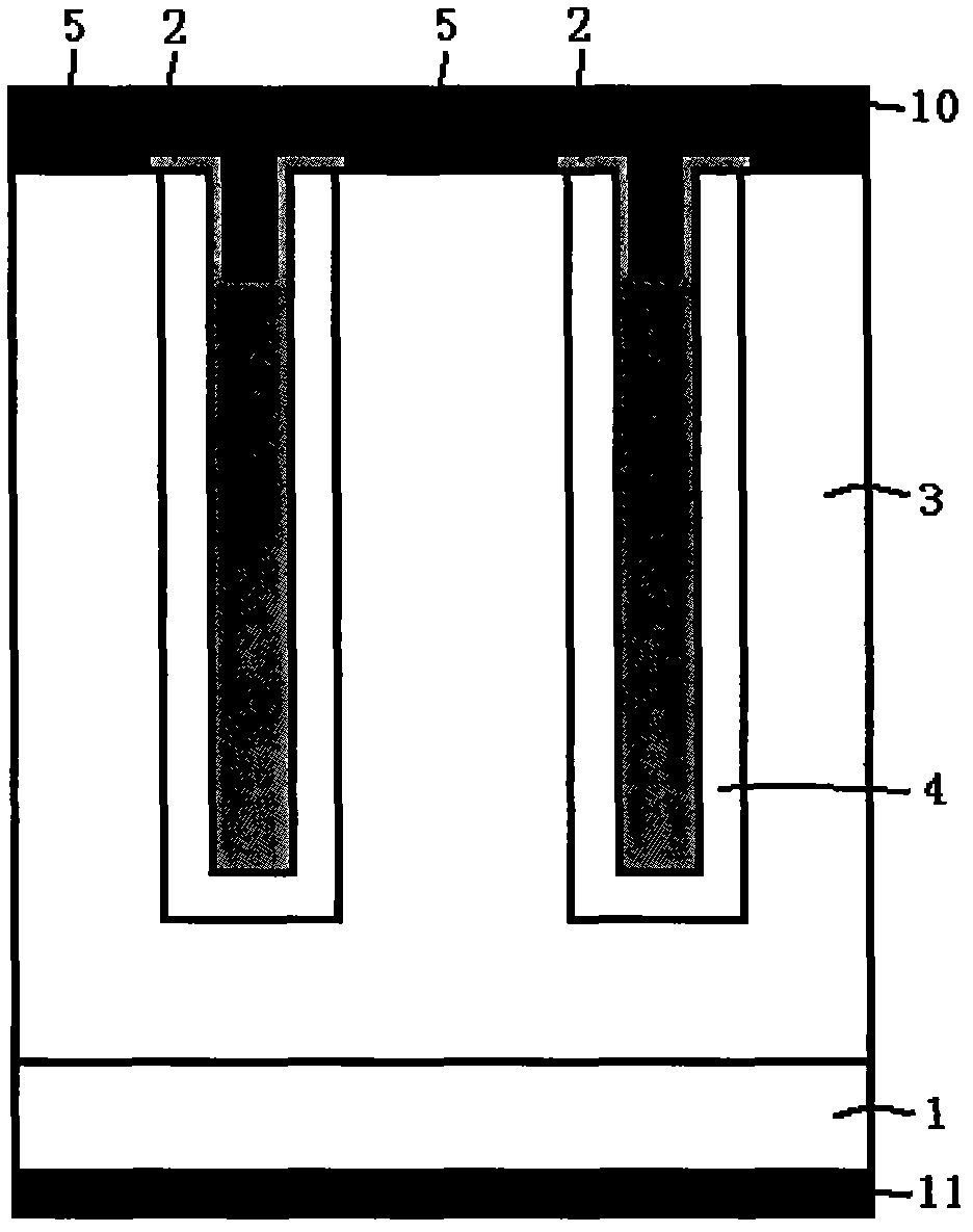 Groove schottky semiconductor device and manufacturing method thereof