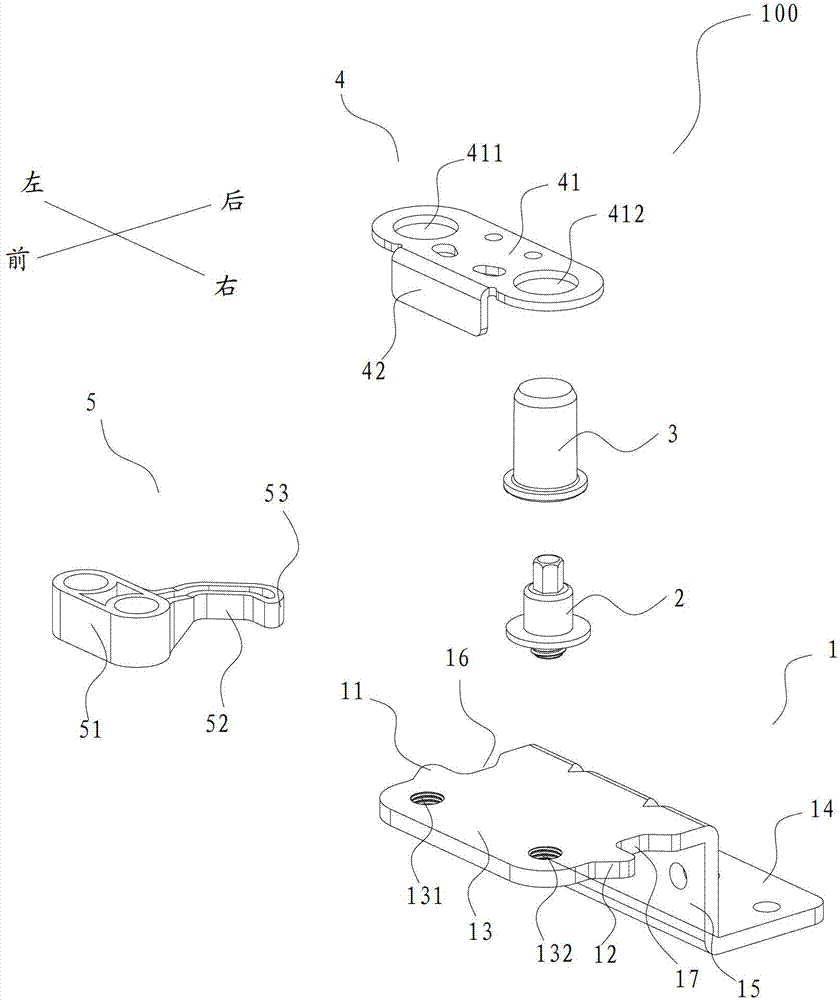 Door hinge for cabinet and refrigerator with same