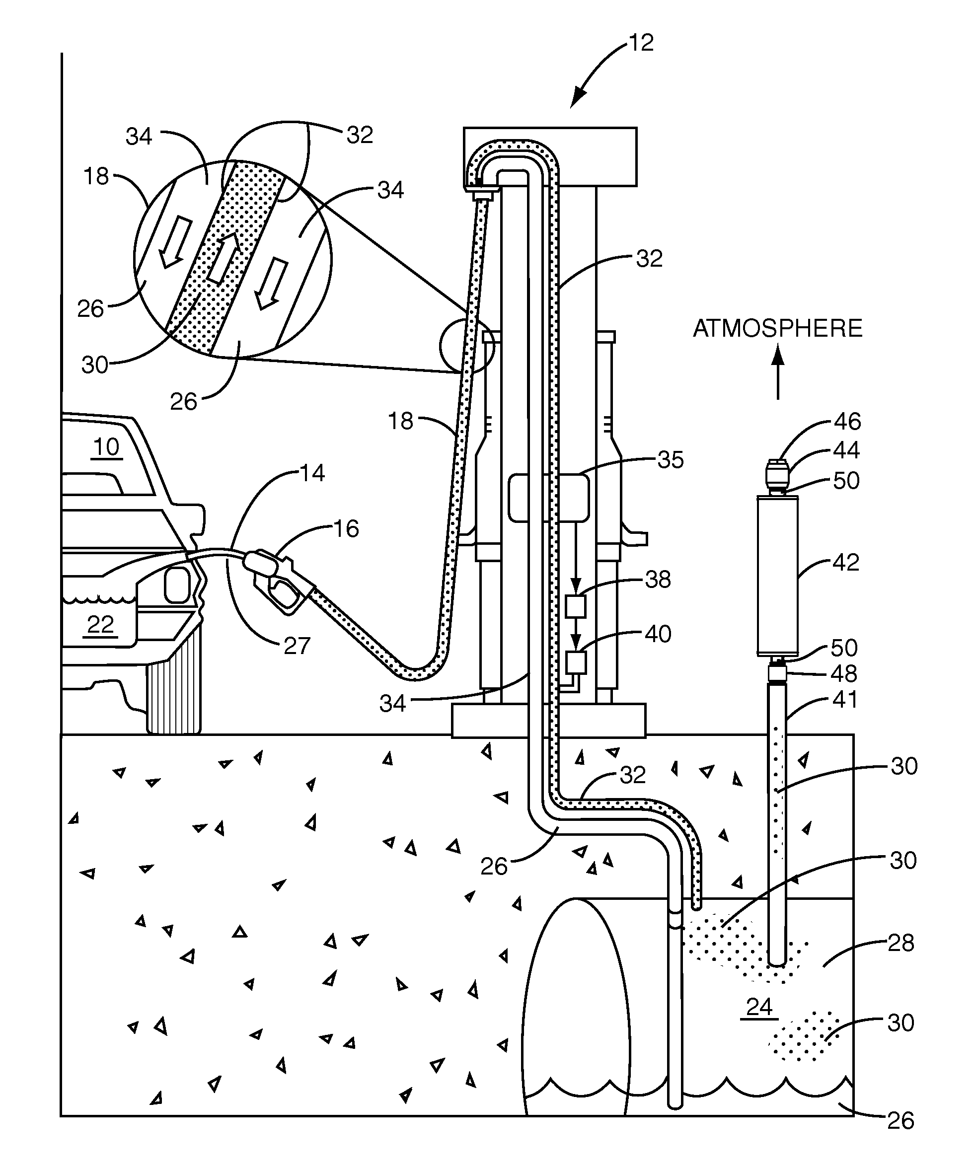 Fuel storage tank pressure management system and method employing a carbon canister