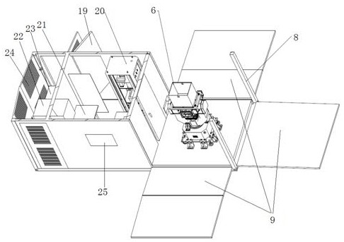 Vehicle-mounted field sun tracking two-dimensional testing device