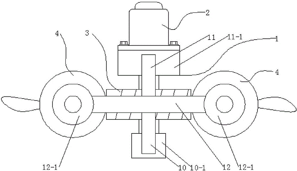 Reaction vessel multi-shaft stirring device