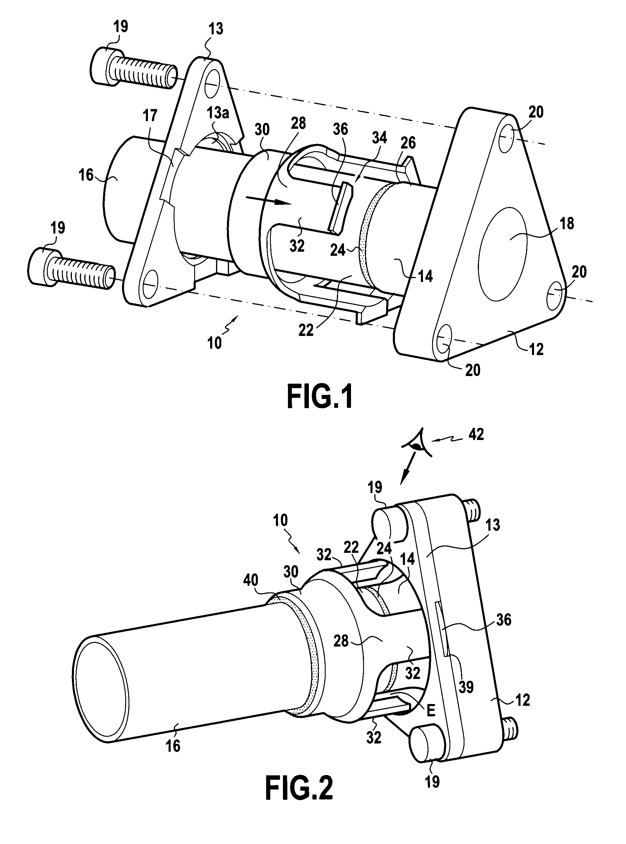 Coupling system including a safety fastener device