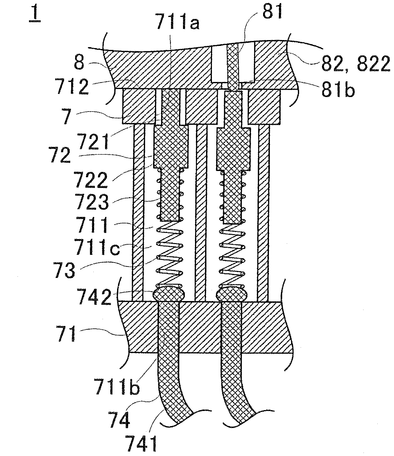 Jig for substrate inspection, base units of jig and substrate inspection apparatus