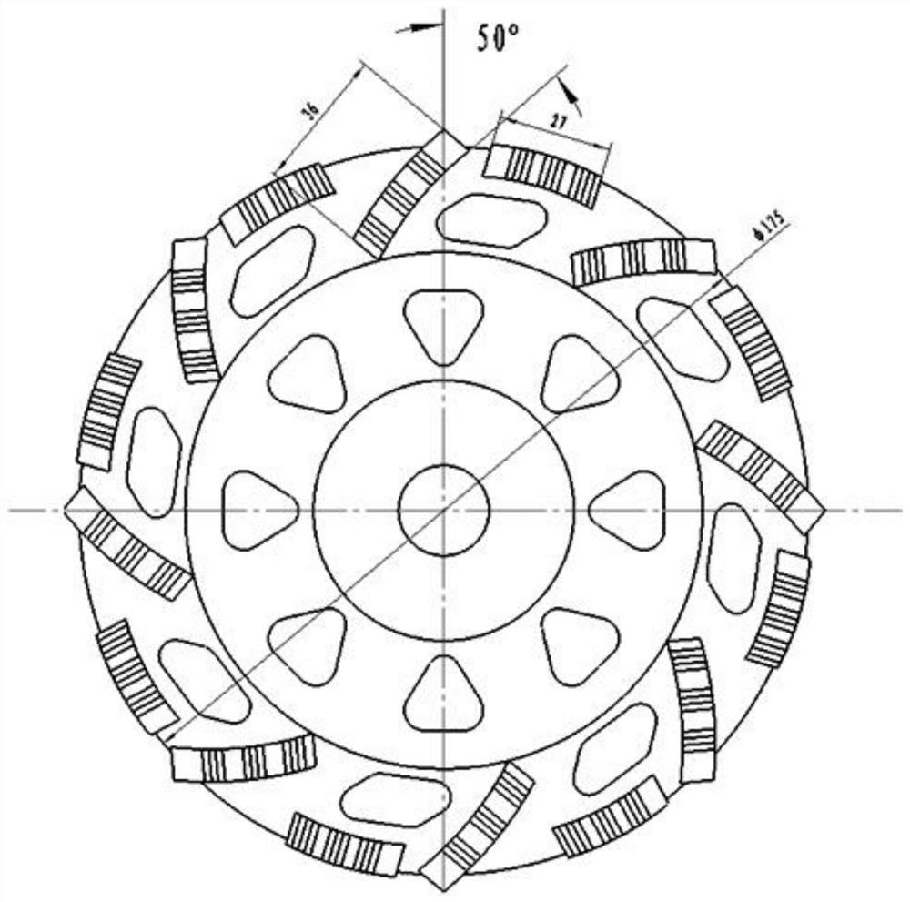 High-speed grinding diamond grinding disc and manufacturing process thereof