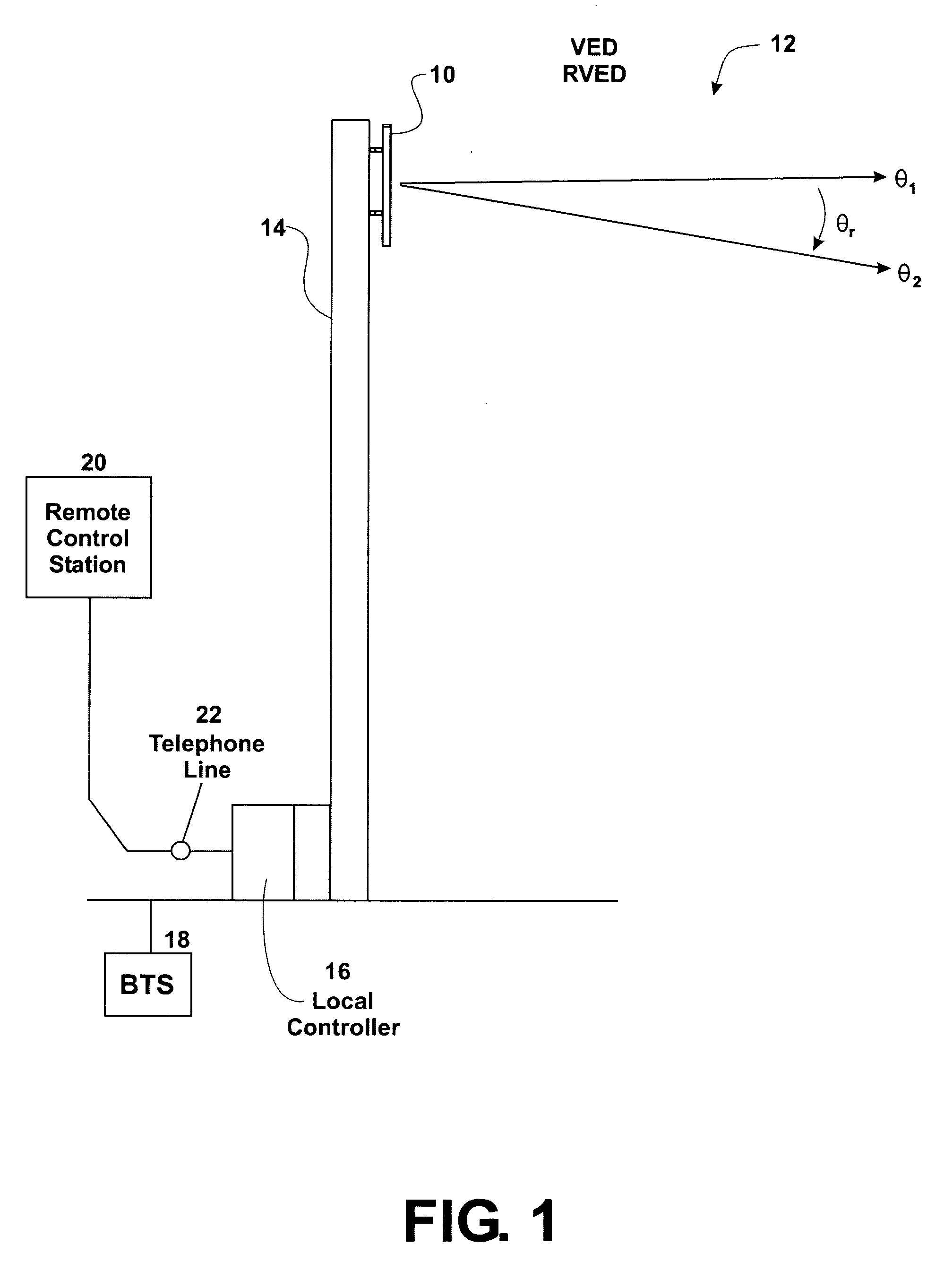 Vertical electrical downtilt antenna