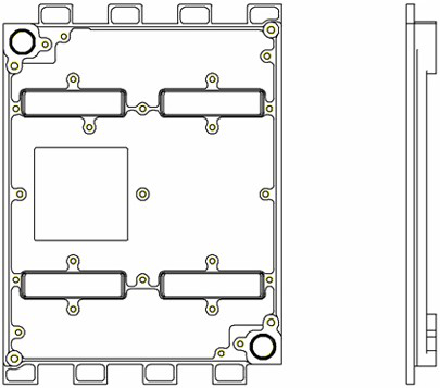 Novel low-expansion high-thermal-conductivity micro-channel bottom plate