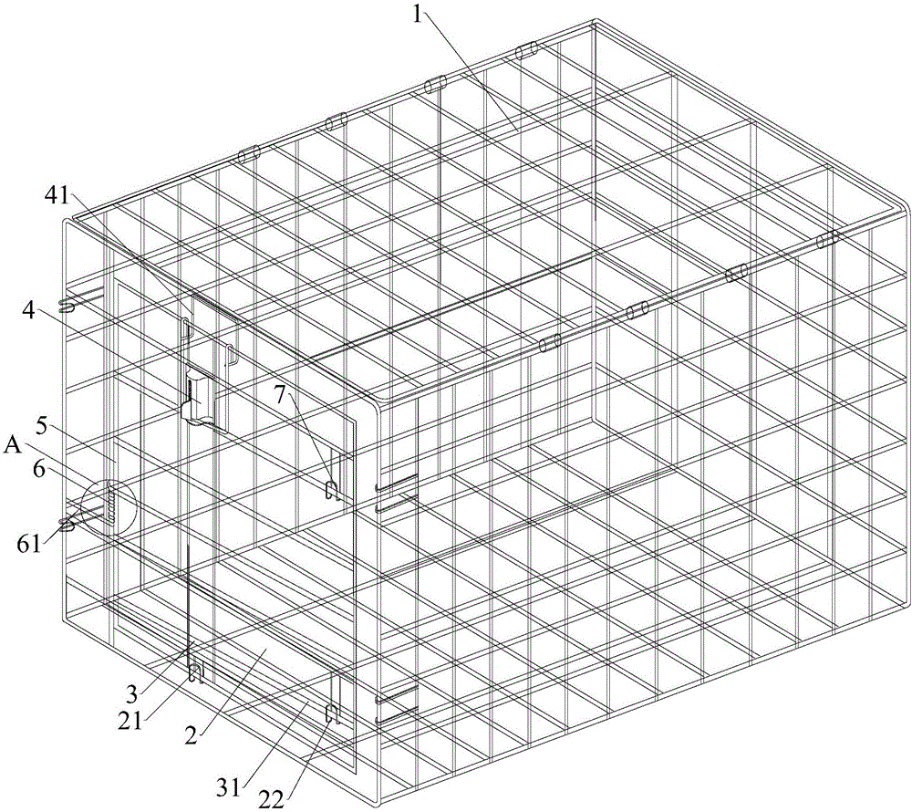 Pet cage capable of improving firmness of cage door
