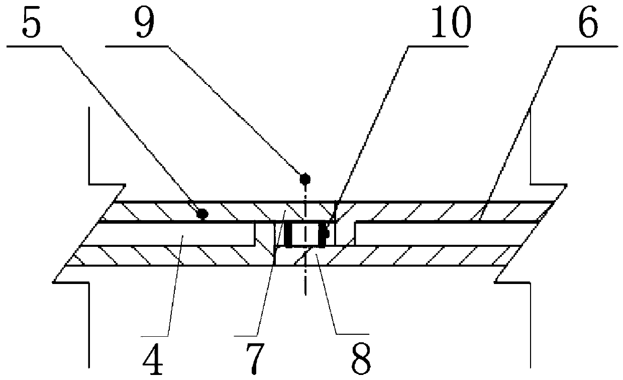 Acoustic baffle composite structure for underwater detection equipment