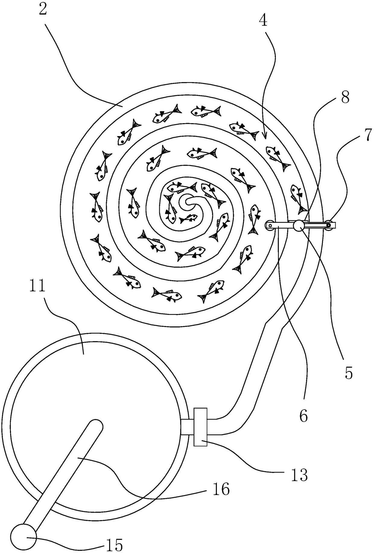 a fish sucking device