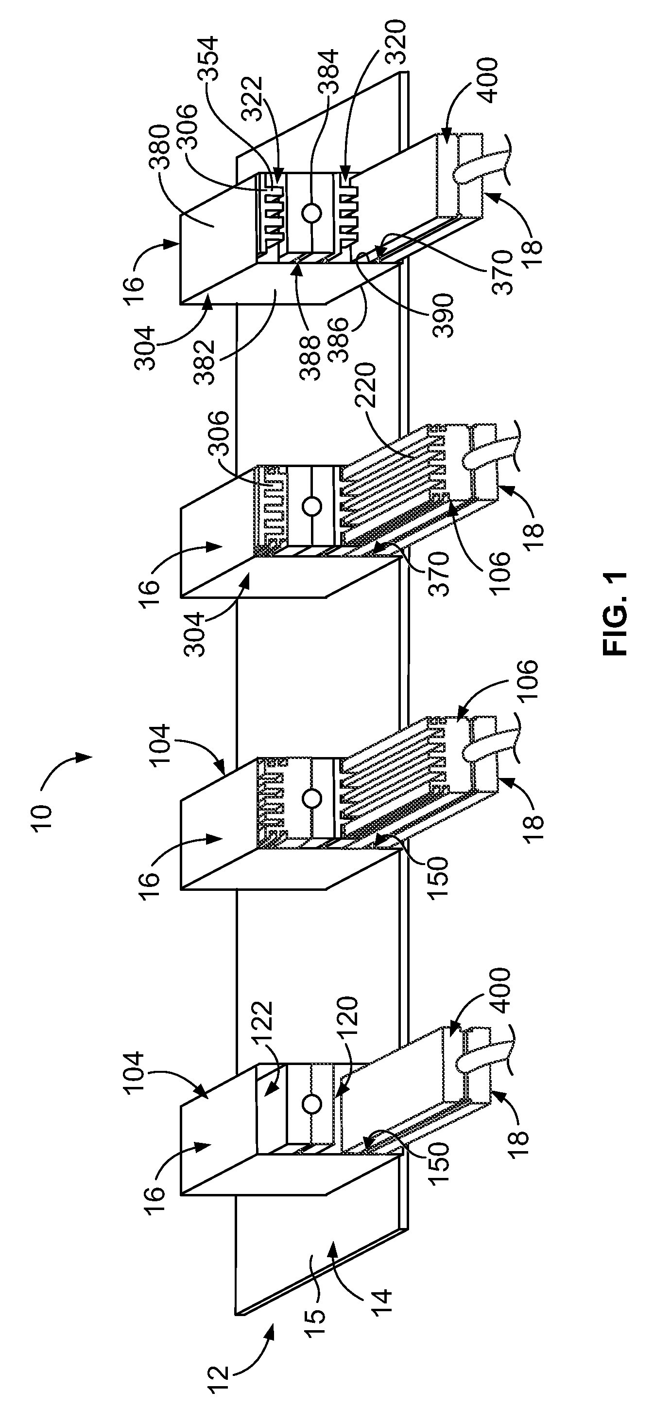 Receptacle assembly and set of receptacle assemblies for a communication system