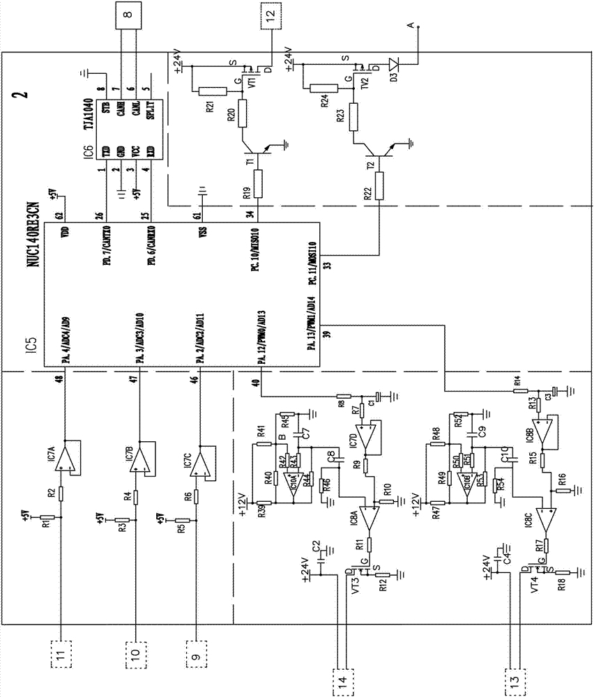 Cooling and heating central control device of public bus