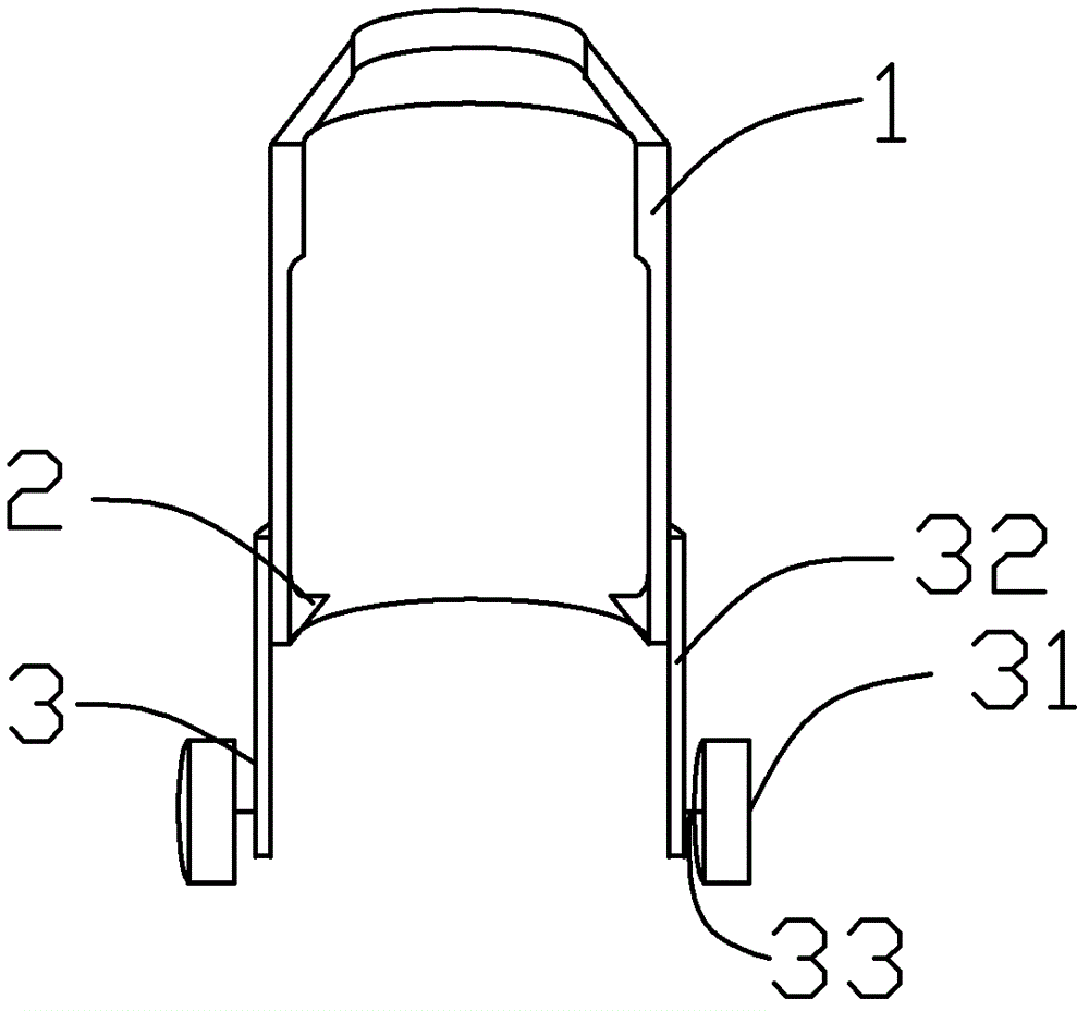 Moxibustion stick fixing device with rollers