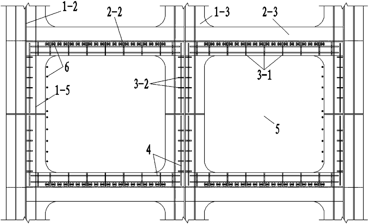 Combined rigid frame steel plate girder-pier girder solid structure