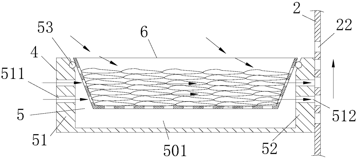 Draining and drying device used for machining agricultural products