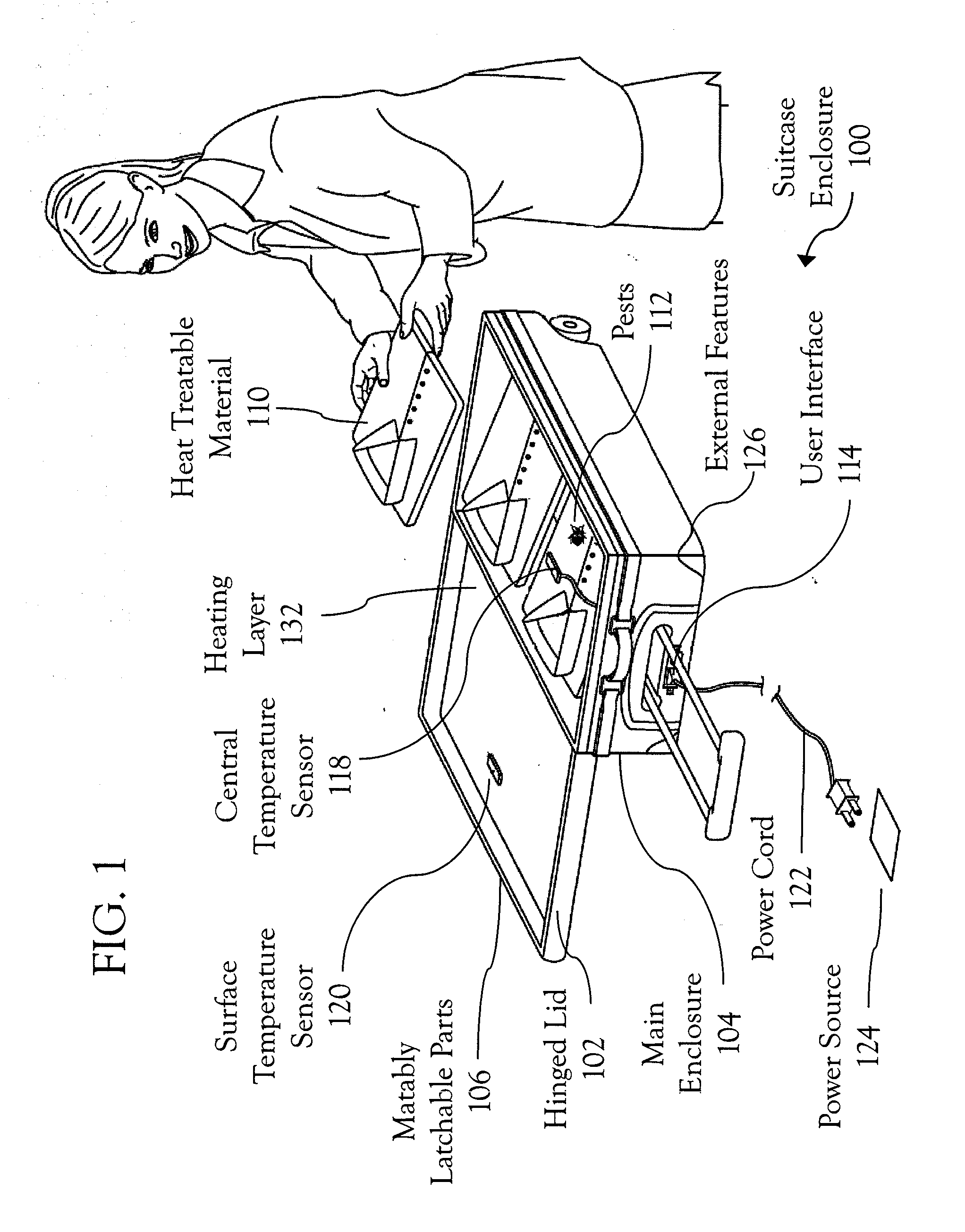 Heatable enclosure for pest eradication