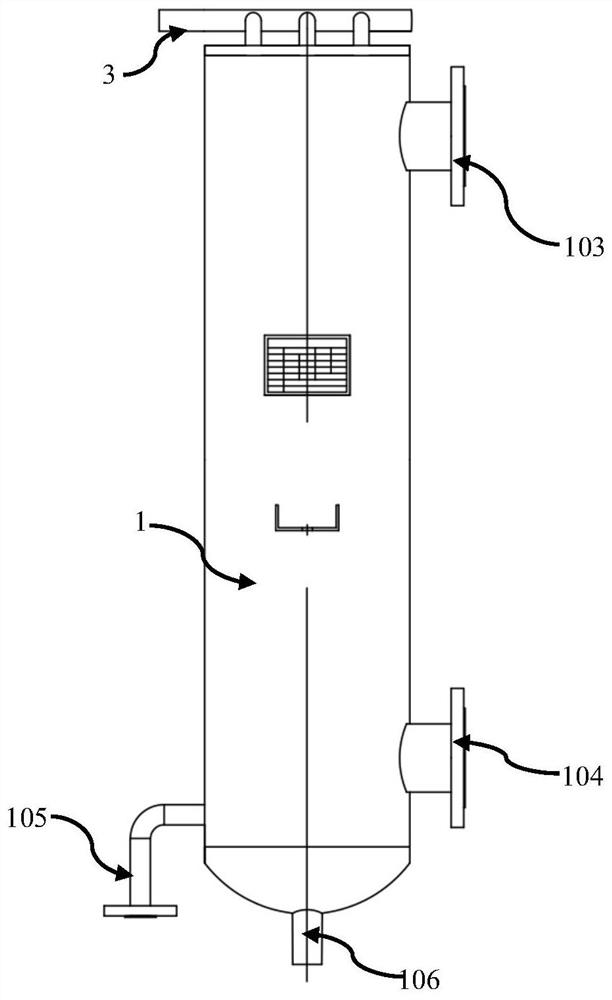 A heat exchange device and working method for condensing vocs gas