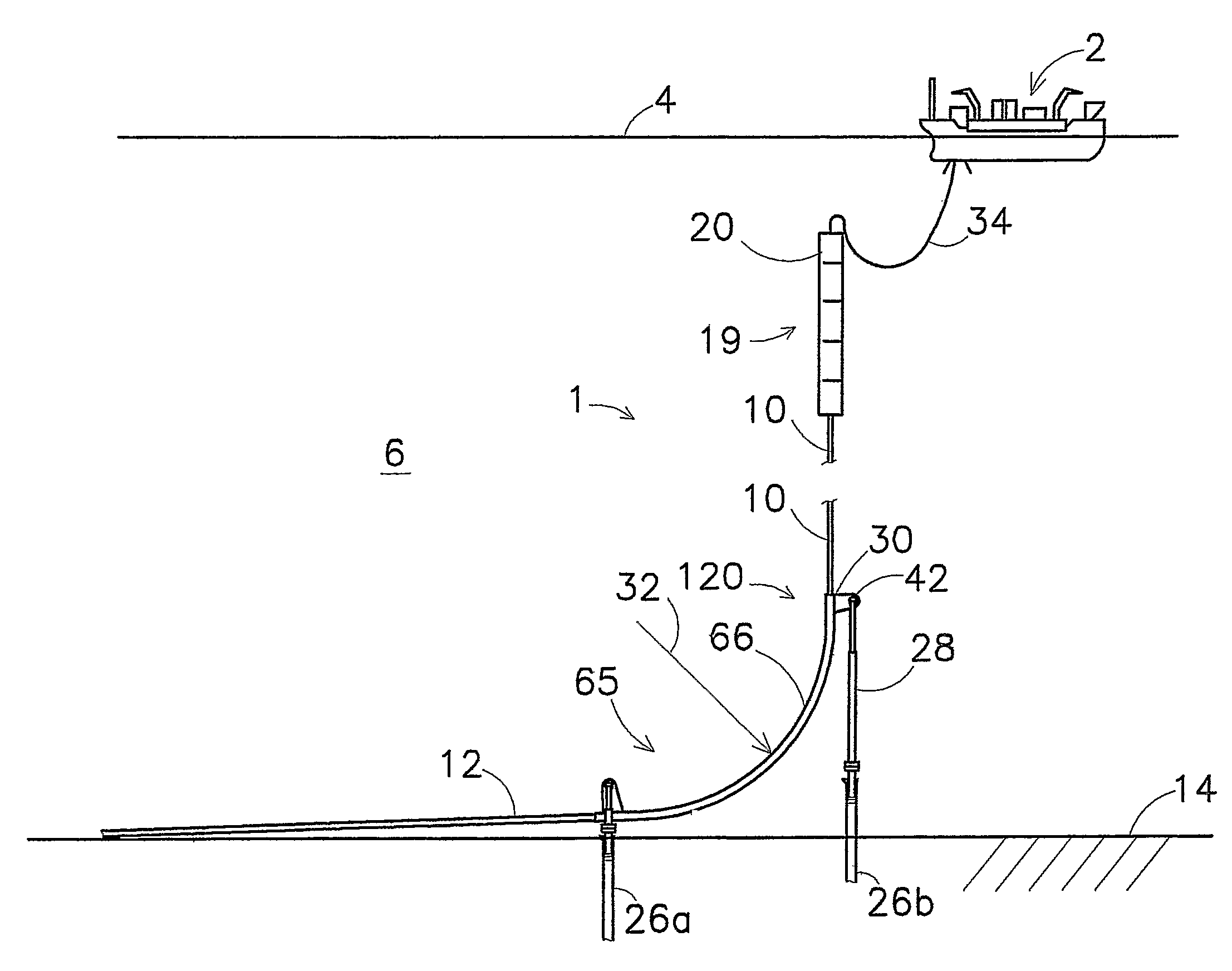 Pipeline assembly comprising an anchoring device