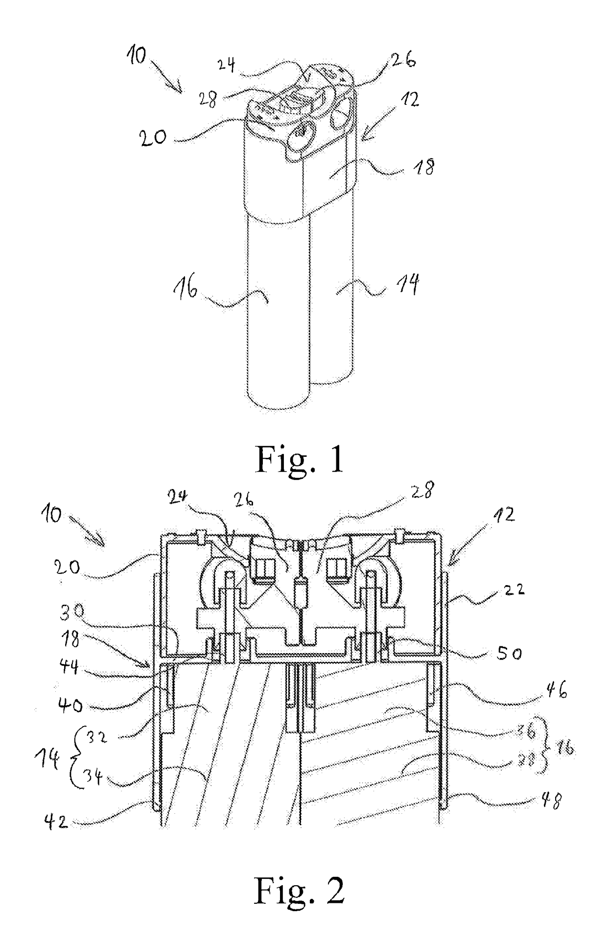 Actuation unit for a plurality of aerosol cans and use on an actuation unit