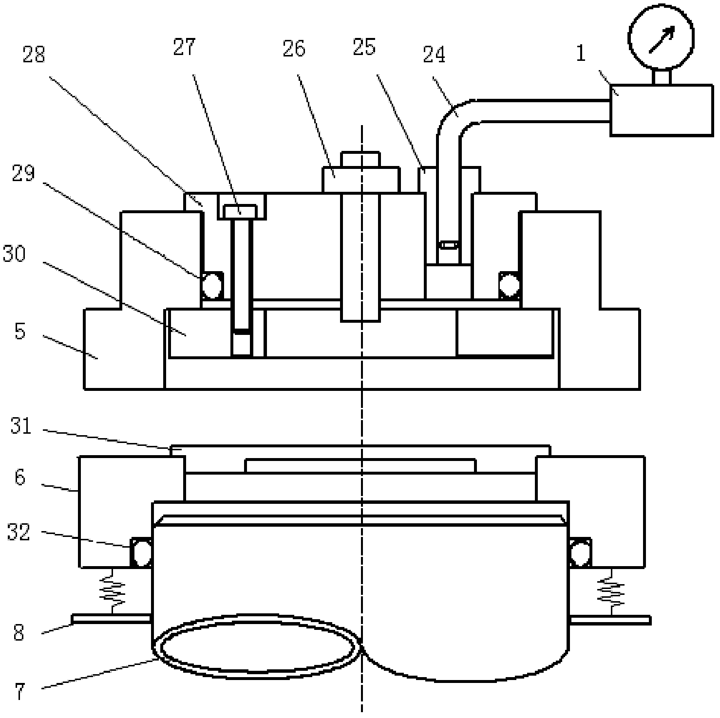 Gas sealing experimental device and method