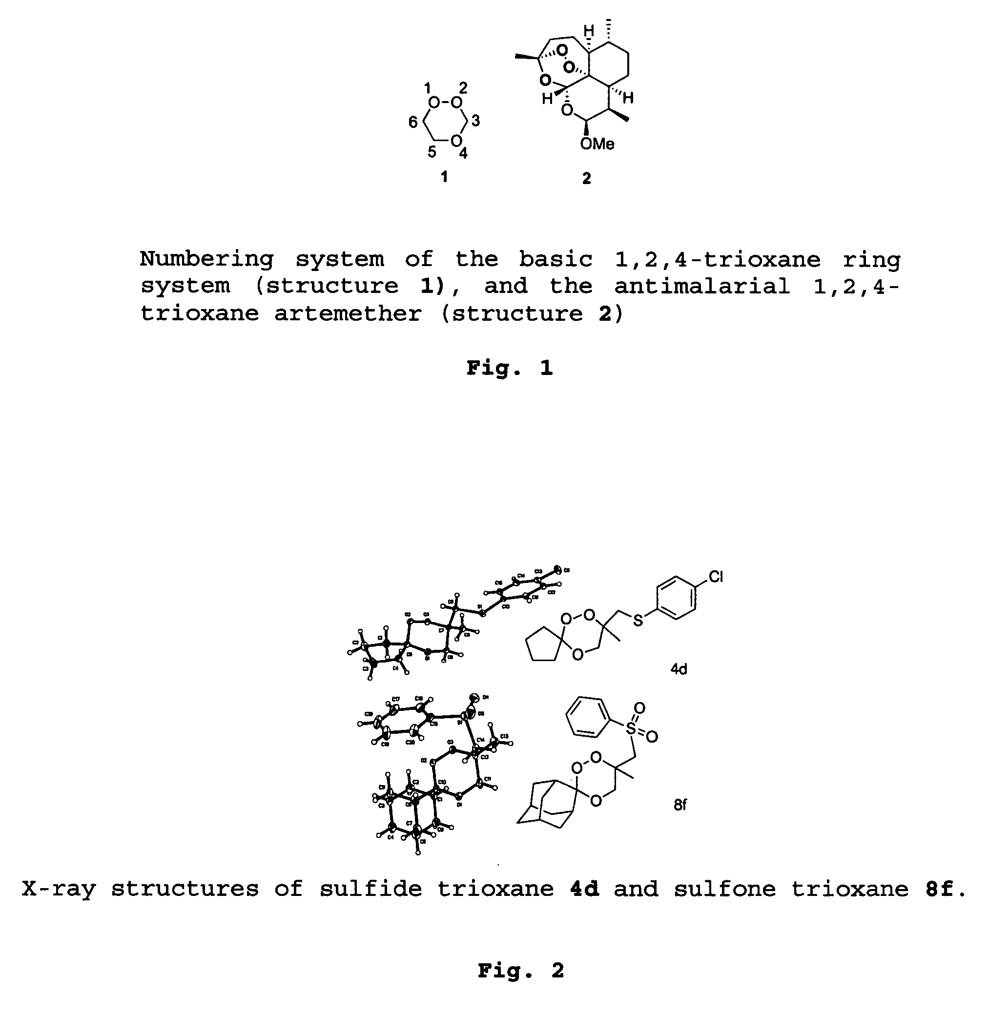 1,2,4-Trioxanes and 1,2,4-trioxepanes