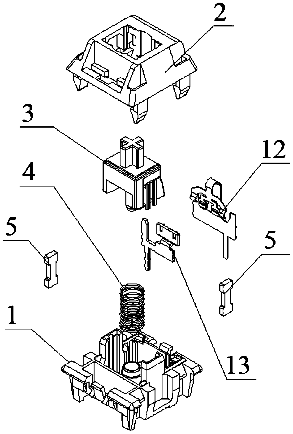 Key switch and keyboard with the key switch