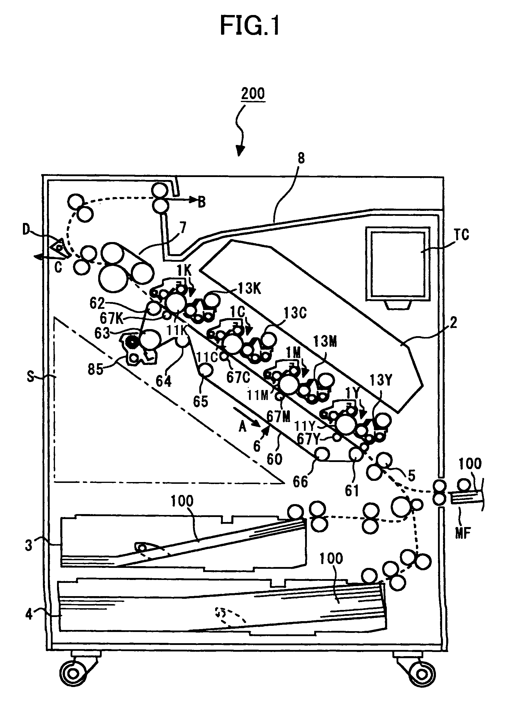 Imaging apparatus, and toner and process cartridge used in the imaging apparatus
