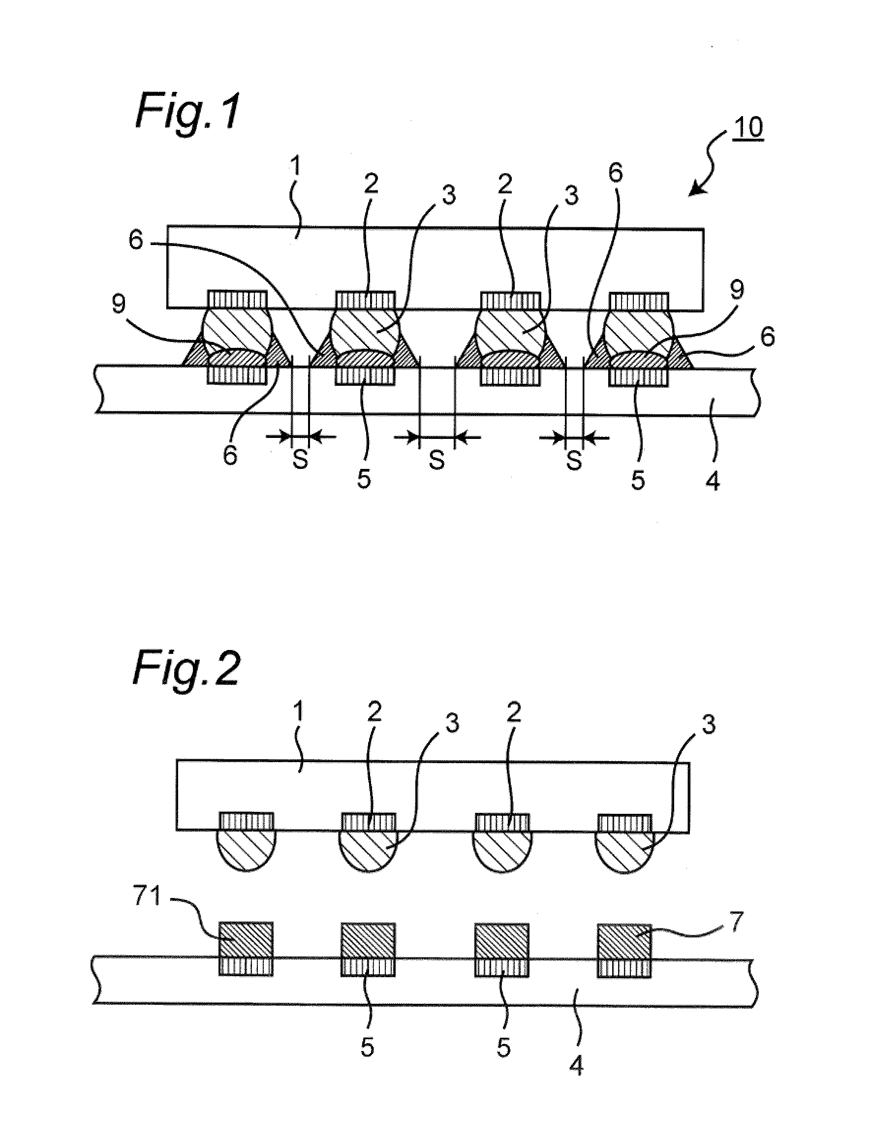 Semiconductor device mounted structure and its manufacturing method