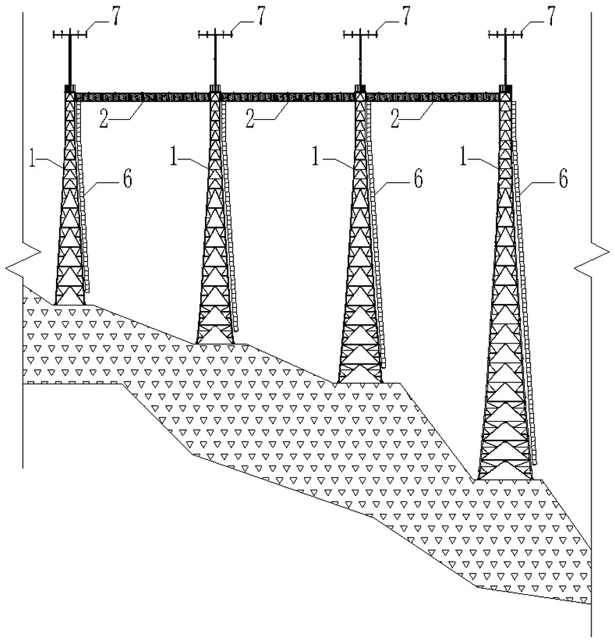 The construction method of the modular maintenance corridor of the lighting system of the navigation aid tower